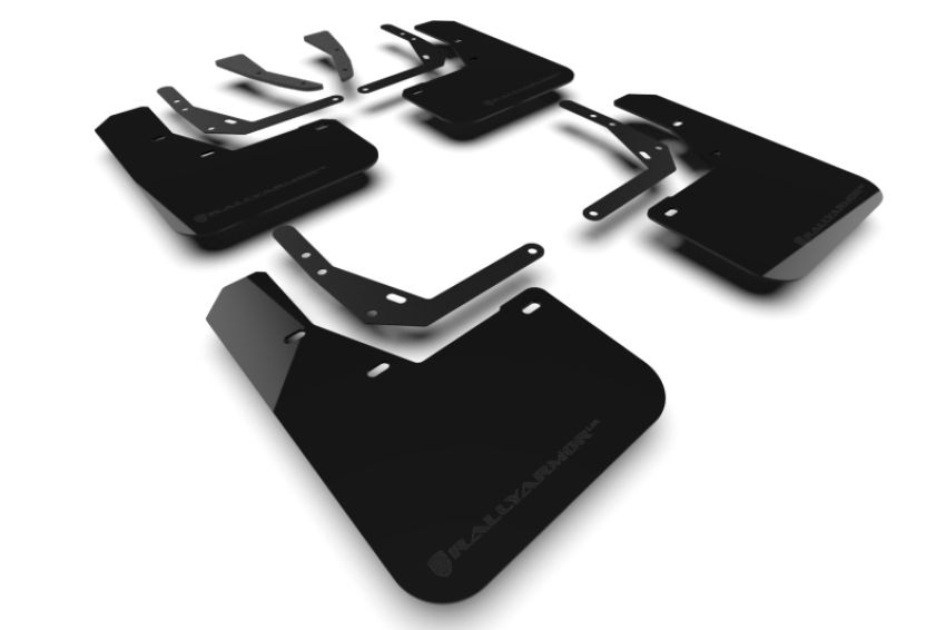 Rally Armor MF113-UR-BLK-MBK Black Mud Flap/Metallic Black Logo