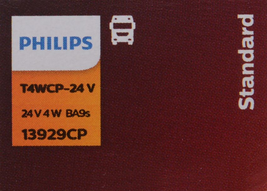 Philips T4WCP-24V Philips Standard Minature T4W-24v Pack of 10
