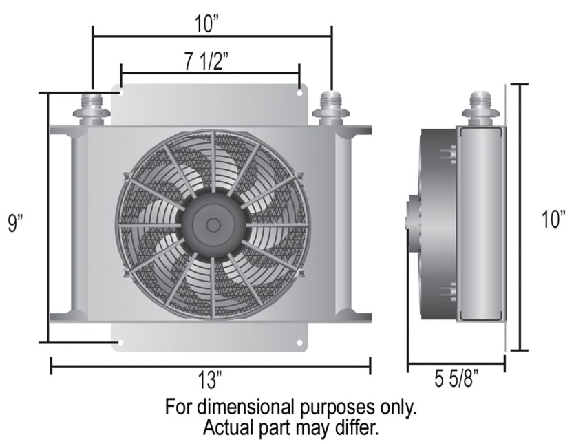 Derale 13960 25 Row Hyper-Cool Remote Transmission Cooler Kit, -6AN