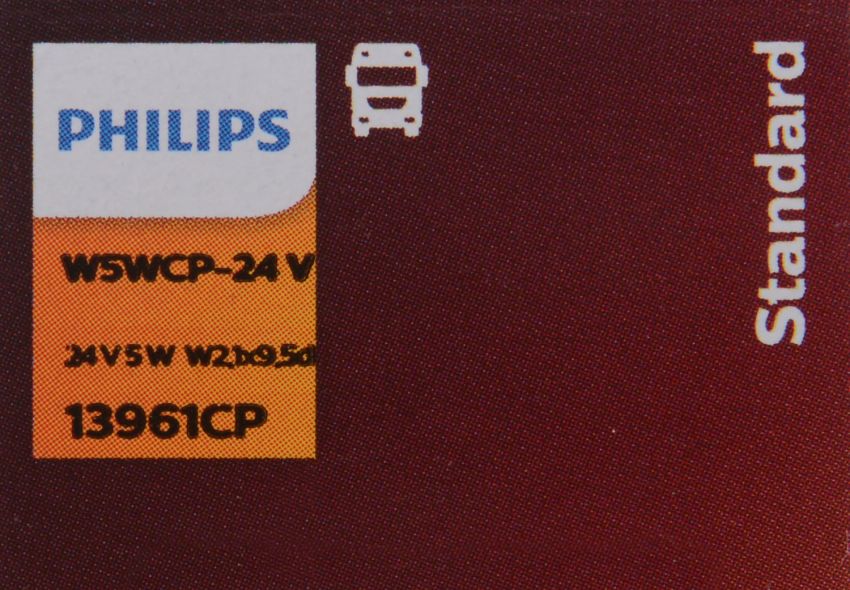 Philips W5WCP-24V Philips Standard Minature W5W-24v Pack of 10