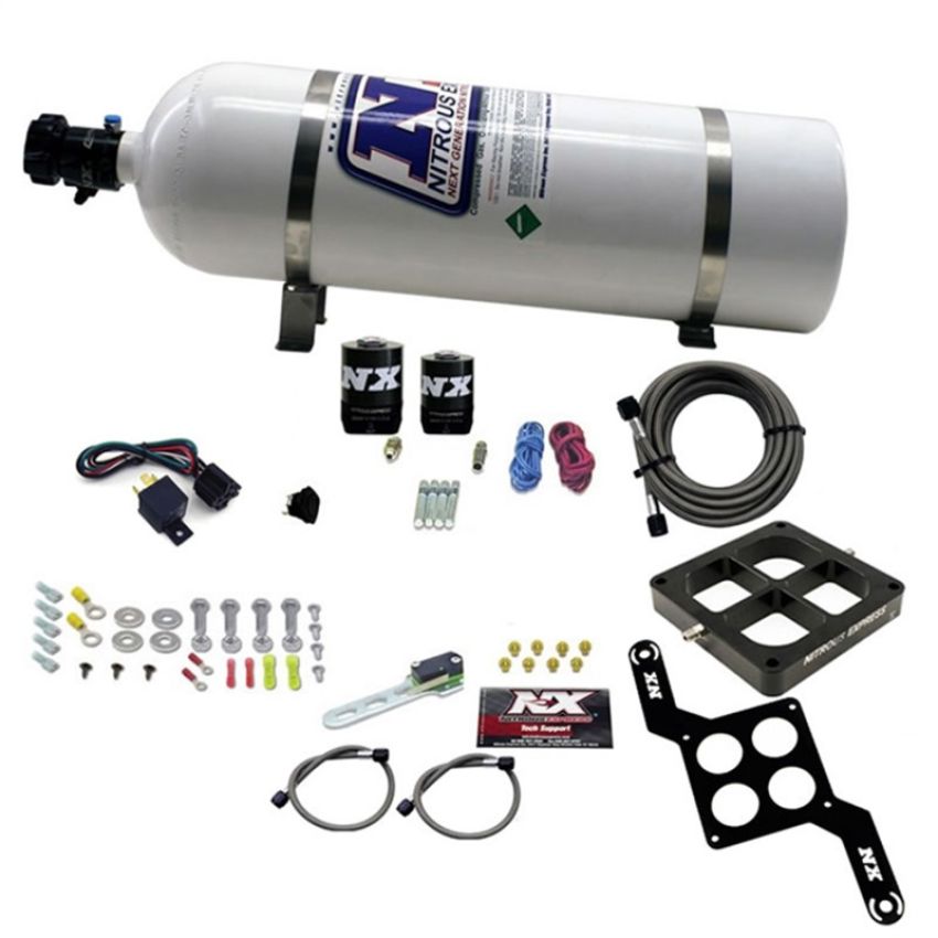 Nitrous Express 63870-15 DOMINATOR SINGLE ENTRY BILLET CROSSBAR, RNC (250-750HP) W/15LBBOTTLE