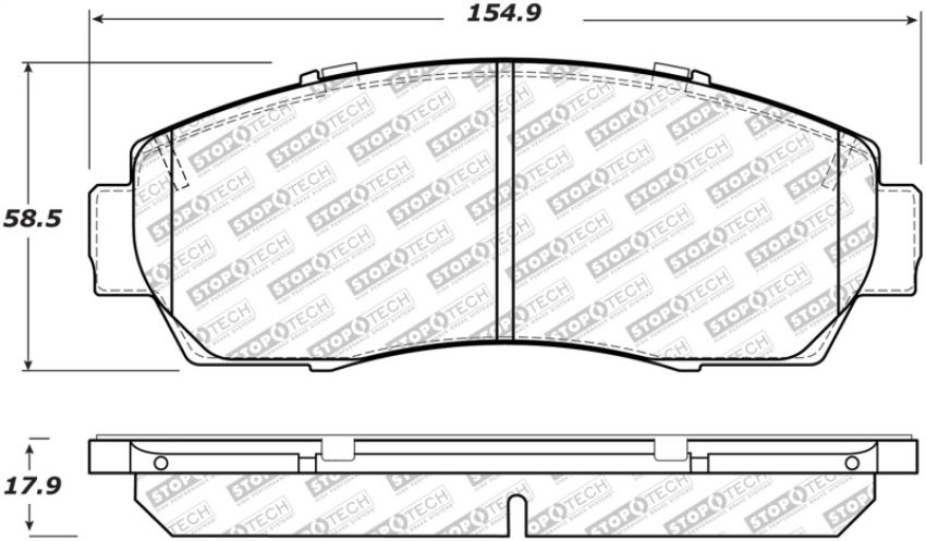 Stoptech 305.15210 Street Select Brake Pads - Rear