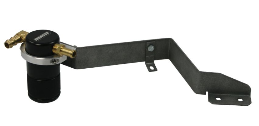 Moroso 85609 07-14 Mini Cooper S Air/Oil Separator Catch Can - Small Body - Billet Aluminum - Black Finish