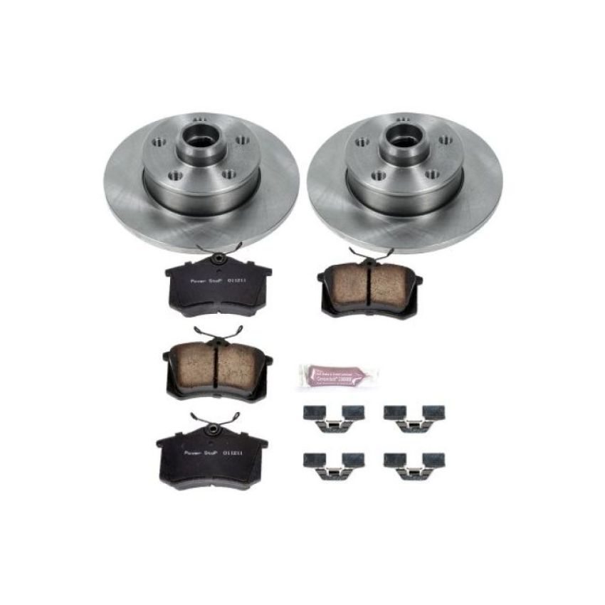 PowerStop KOE513 OE Stock Replacement Low-Dust Ceramic Brake Pad and Rotor Kit