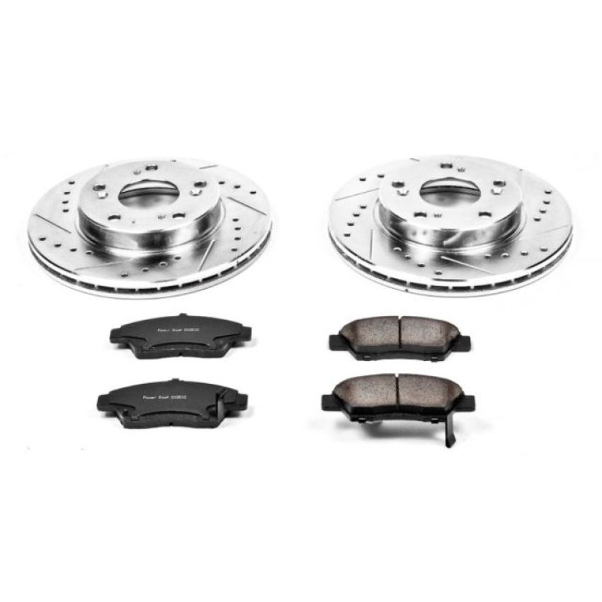 PowerStop K5400 Z23 Daily Driver Carbon-Fiber Ceramic Brake Pad and Drilled & Slotted Rotor Kit