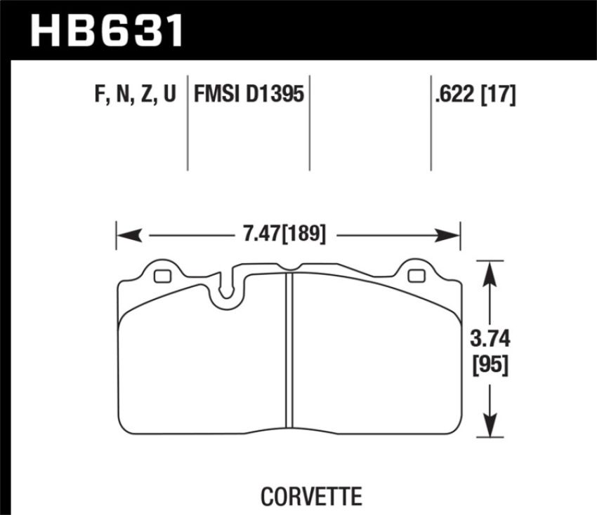 Hawk Performance HB631N.622 HP Plus Disc Brake Pad