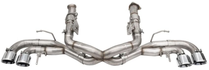 CORSA Performance 21104 Corsa 2020-24 Corvette C8 3in Xtreme Cat-Back Exhaust 4.5in Pol Quad Tips - Deletes stock AFM Valve