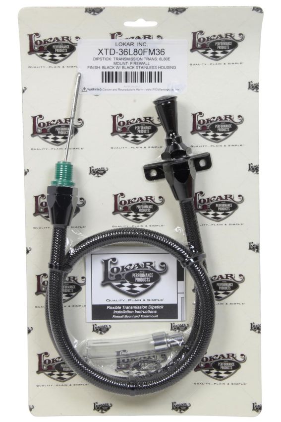 LOKAR LOKXTD-36L80FM36 DIPSTICK TRANS 6L80 FIRE WALL MOUNT BLACK SS HOUS