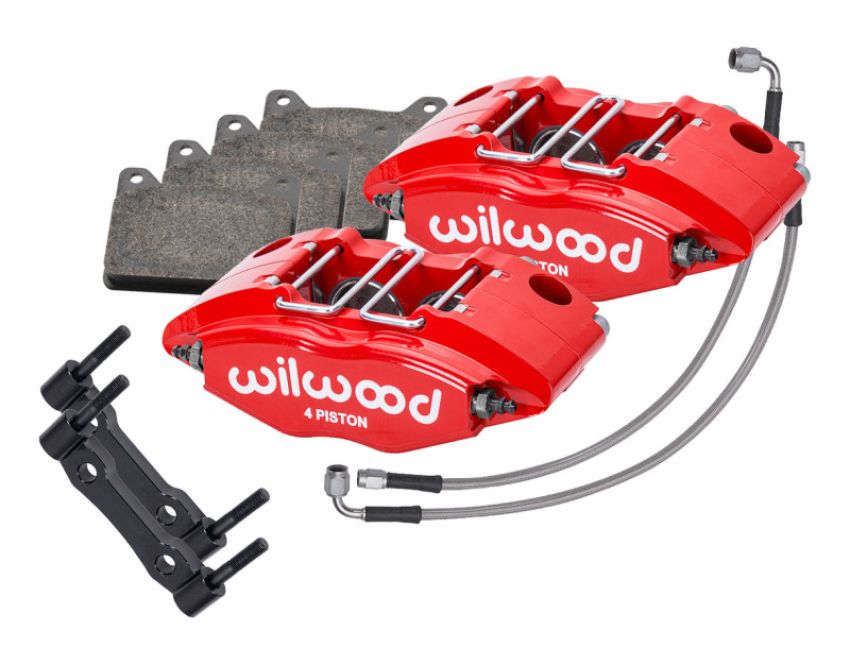 Wilwood 140-17019-R 69-74 Porsche 911 Front Powerlite Caliper Kit 3in MT - Red