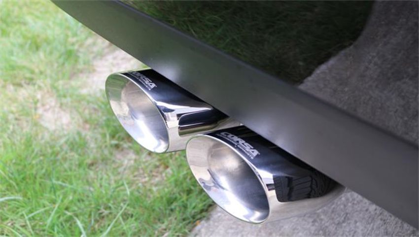 Corsa Performance 14031 Twin 4.0in. Side Swept Polished Pro-Series Tip Kit (Clamp Included)