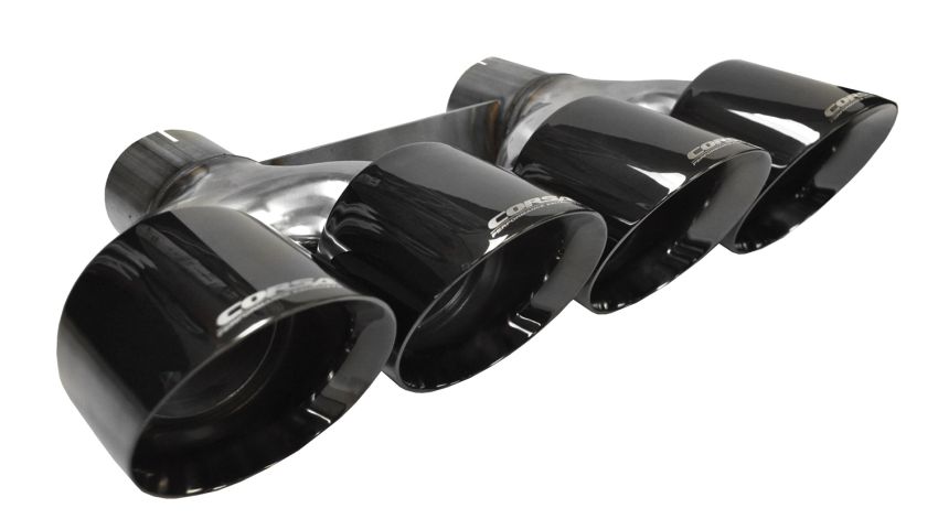 Corsa Performance 14062BLK Quad 4.5in. Black PVD Pro-Series Tip Kit (Clamps Included)