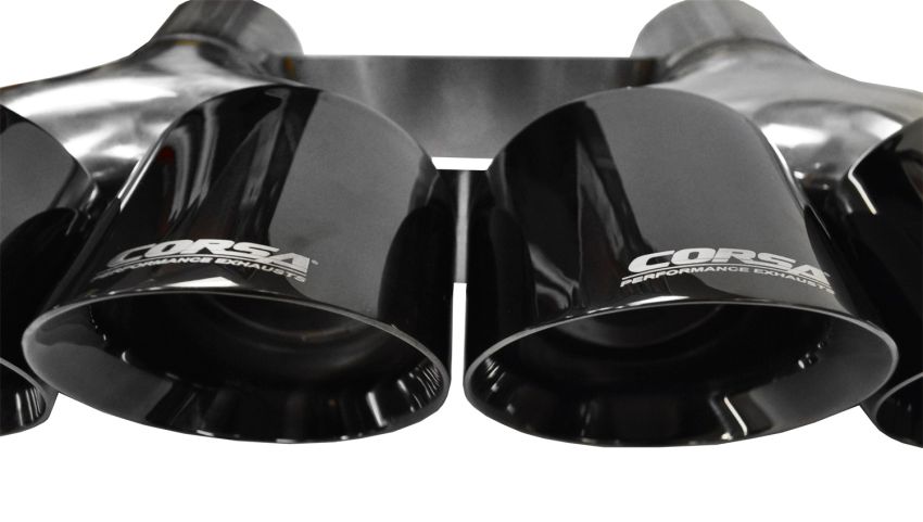Corsa Performance 14062BLK Quad 4.5in. Black PVD Pro-Series Tip Kit (Clamps Included)