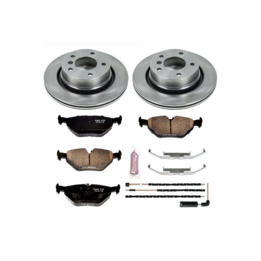 PowerStop KOE962 OE Stock Replacement Low-Dust Ceramic Brake Pad and Rotor Kit