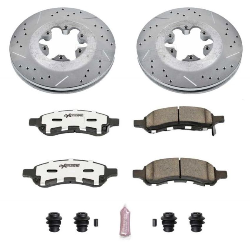 PowerStop K5405-26 Z26 Street Performance Ceramic Brake Pad and Drilled & Slotted Rotor Kit