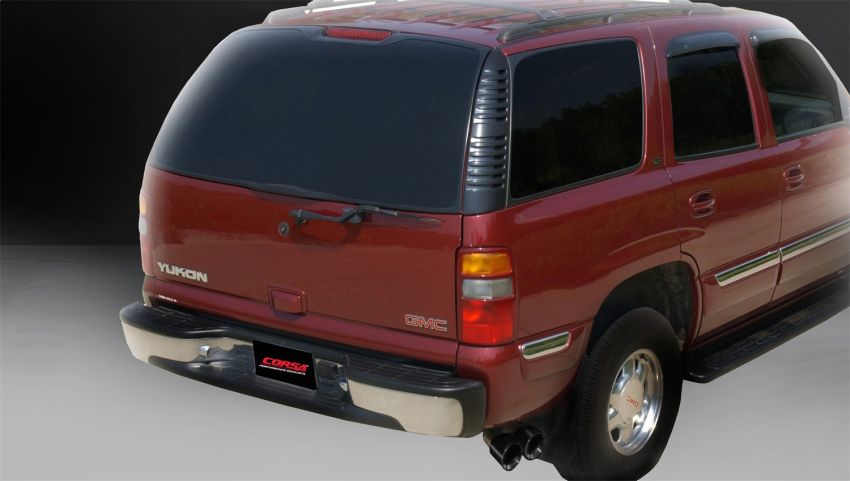 Corsa Performance 14232BLK 3.0in. Cat-Back Single Side Exit with Twin 4.0in. Black PVD Pro-Series Tips