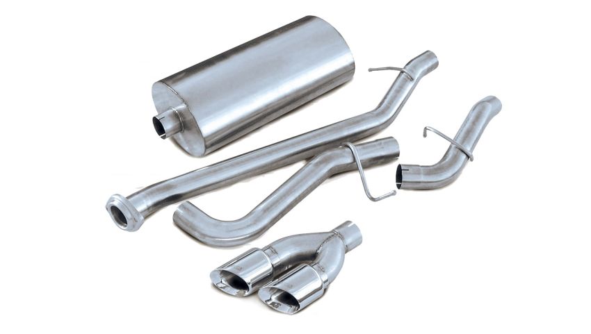 Corsa Performance 14237 3.0in. Cat-Back Single Side Exit with Twin 4.0in. Polished Pro-Series Tips