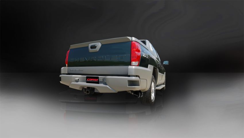 Corsa Performance 14250BLK 3.0in. Cat-Back Single Side Exit with Twin 4.0in. Black PVD Pro-Series Tips
