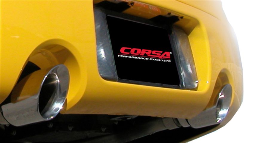 Corsa Performance 14254 3.0in. Cat-Back Dual Rear Exit with Single 4.0in. Polished Pro-Series Tips