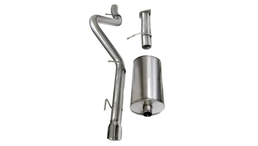 Corsa Performance 14256 3.0in. Cat-Back Single Rear Exit with Single 4.0in. Polished Pro-Series Tip