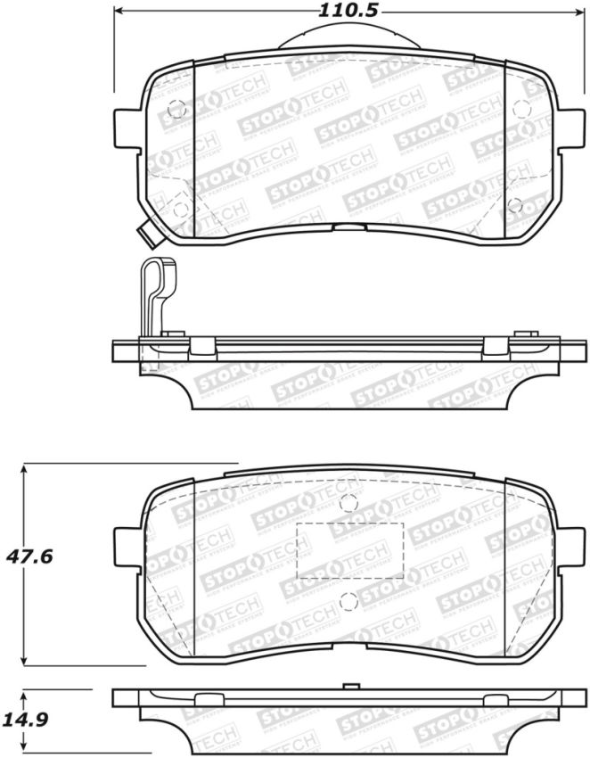 Stoptech 308.13020 Street Brake Pads - Front
