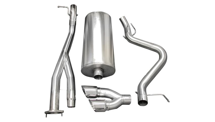 Corsa Performance 14279 3.0in. Cat-Back Single Side Exit with Twin 4.0in. Polished Pro-Series Tips