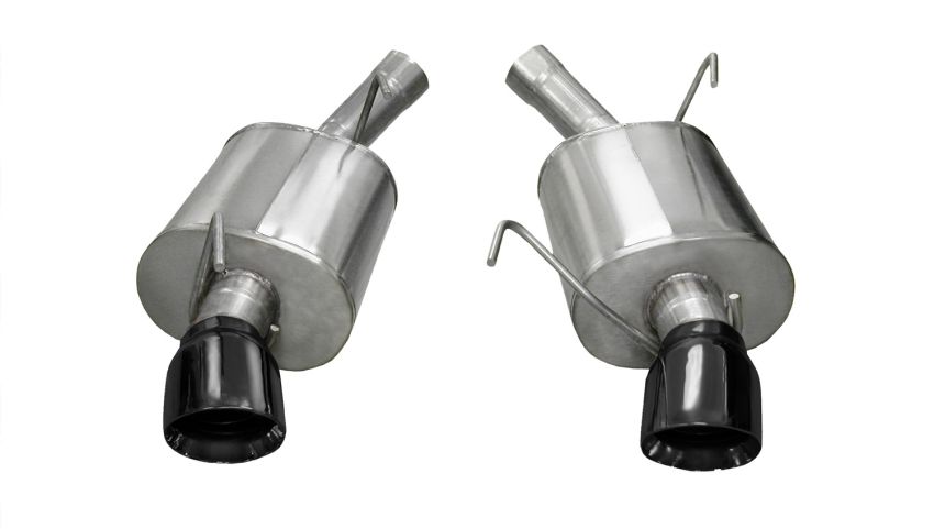 Corsa Performance 14311BLK 2.5in. Axle-Back Dual Rear Exit with Single 4.0in. Black PVD Pro-Series Tips
