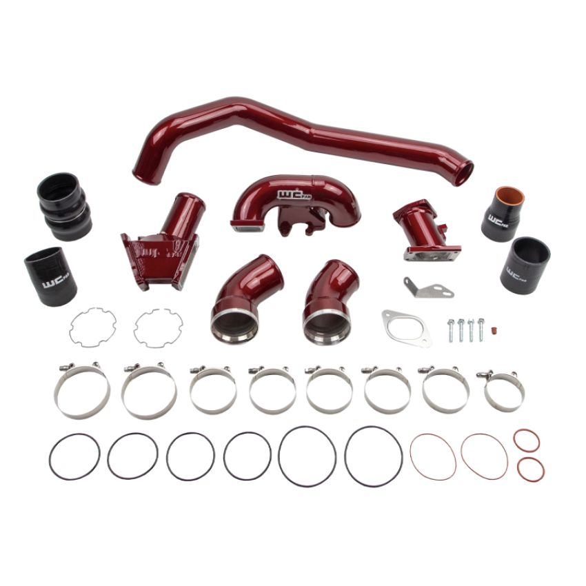 Wehrli WCF100324-RED 07.5-10 GMC/Chevrolet 6.6L Duramax Stage 1 High Flow Intake Bundle Kit - WCFab Red