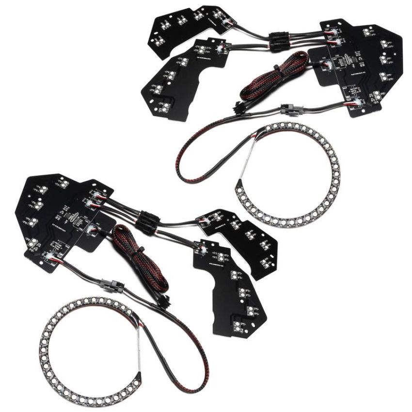 Oracle Lighting 1446-332 2018-23 Ford Mustang Dynamic ColorSHIFT DRL w/Halo Kit & Sequential Turn Signal