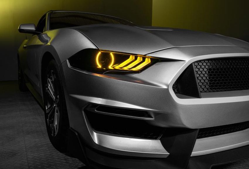 Oracle Lighting 1446-332 2018-23 Ford Mustang Dynamic ColorSHIFT DRL w/Halo Kit & Sequential Turn Signal