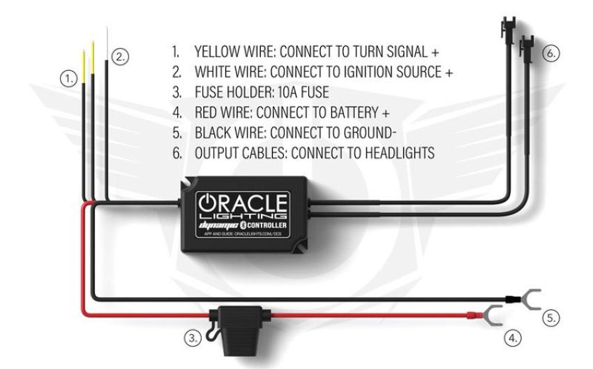 Oracle Lighting 1446-332 2018-23 Ford Mustang Dynamic ColorSHIFT DRL w/Halo Kit & Sequential Turn Signal