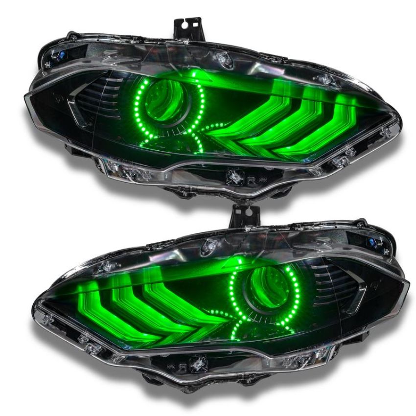 Oracle Lighting 1446-332 2018-23 Ford Mustang Dynamic ColorSHIFT DRL w/Halo Kit & Sequential Turn Signal