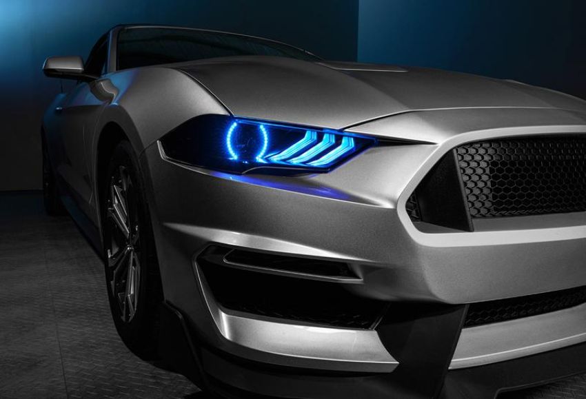 Oracle Lighting 1446-332 2018-23 Ford Mustang Dynamic ColorSHIFT DRL w/Halo Kit & Sequential Turn Signal
