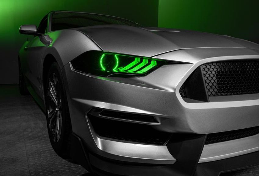Oracle Lighting 1446-332 2018-23 Ford Mustang Dynamic ColorSHIFT DRL w/Halo Kit & Sequential Turn Signal