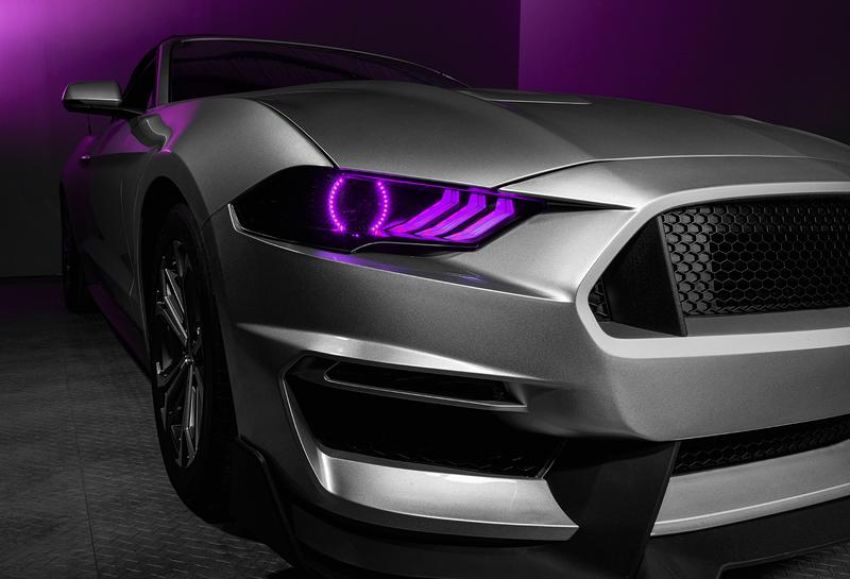 Oracle Lighting 1446-332 2018-23 Ford Mustang Dynamic ColorSHIFT DRL w/Halo Kit & Sequential Turn Signal