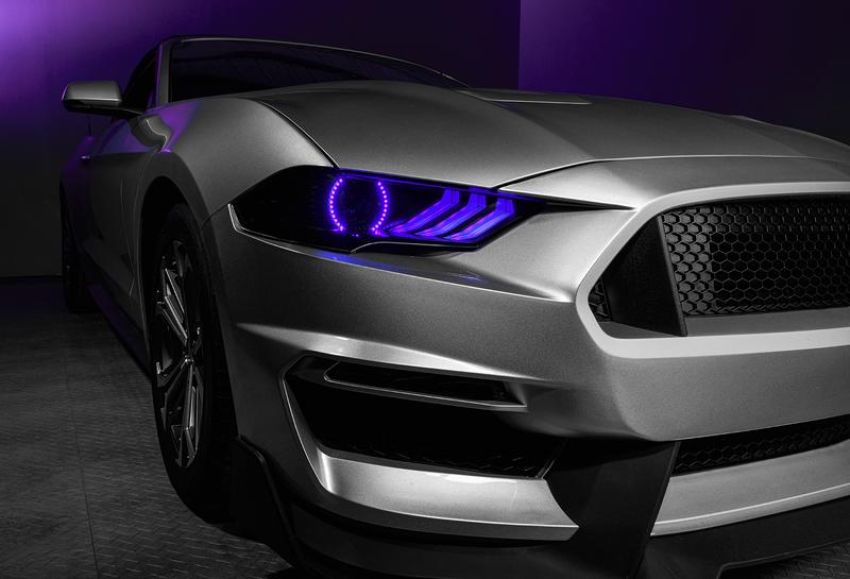 Oracle Lighting 1446-332 2018-23 Ford Mustang Dynamic ColorSHIFT DRL w/Halo Kit & Sequential Turn Signal