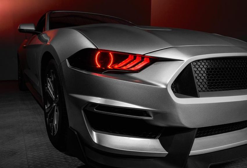 Oracle Lighting 1446-332 2018-23 Ford Mustang Dynamic ColorSHIFT DRL w/Halo Kit & Sequential Turn Signal