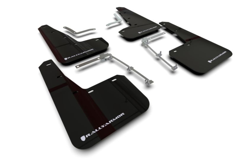 Rally Armor MF74-UR-BLK/WH Black Mud Flap/White Logo