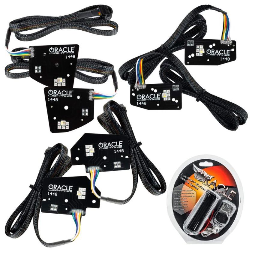 Oracle Lighting 1448-330 2019-2021 RAM 1500 ColorSHIFT(tm) RGBW+A LED Projector Headlight DRL Upgrade Kit