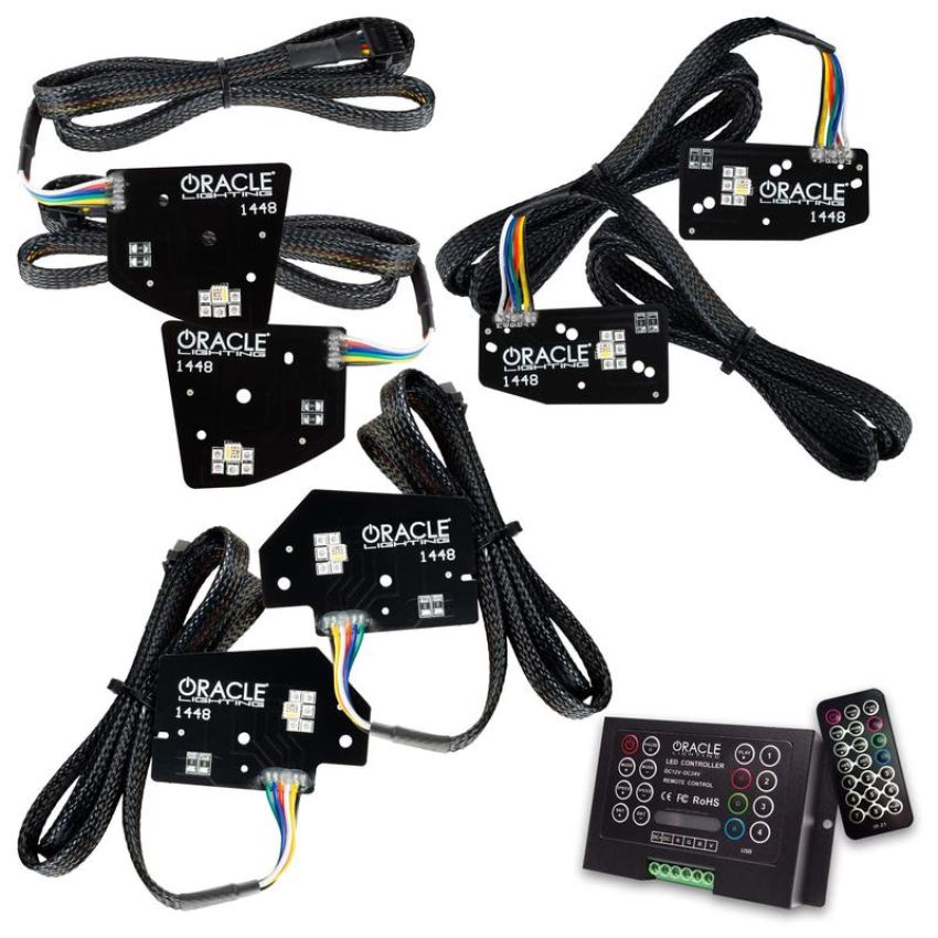 Oracle Lighting 1448-333 2019-2021 RAM 1500 ColorSHIFT(tm) RGBW+A LED Projector Headlight DRL Upgrade Kit
