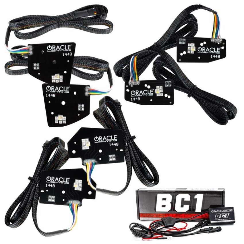 Oracle Lighting 1448-335 2019-2021 RAM 1500 ColorSHIFT(tm) RGBW+A LED Projector Headlight DRL Upgrade Kit