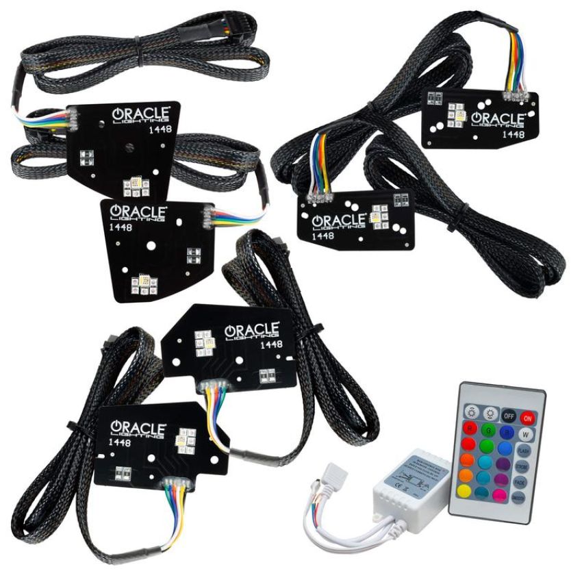 Oracle Lighting 1448-504 2019-2021 RAM 1500 ColorSHIFT(tm) RGBW+A LED Projector Headlight DRL Upgrade Kit