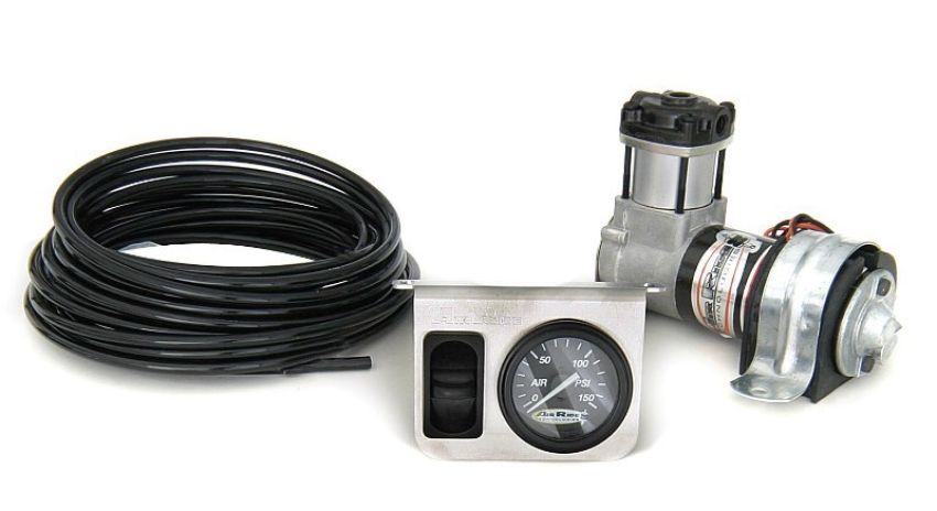 Ridetech 30111500 On-Demand 1 way compressor kit with analog gauge.