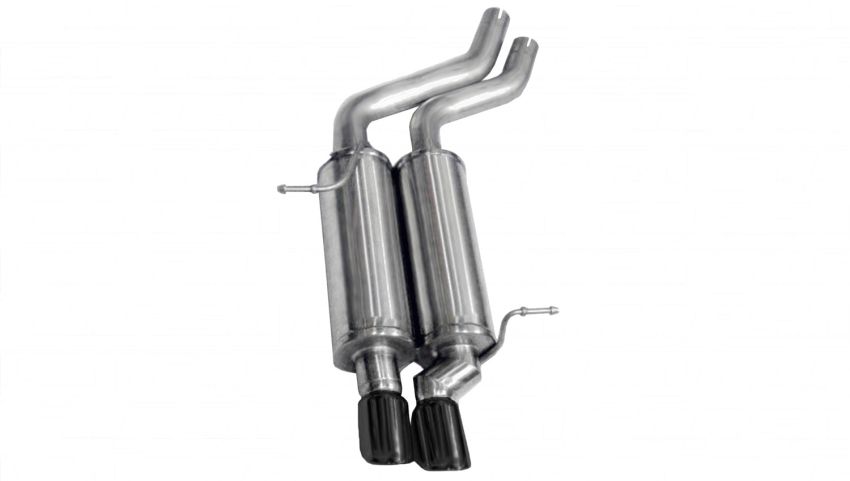 Corsa Performance 14559BLK 2.25in. Axle-Back Single Rear Exit with Twin 3.0in. Black PVD Pro-Series Tips