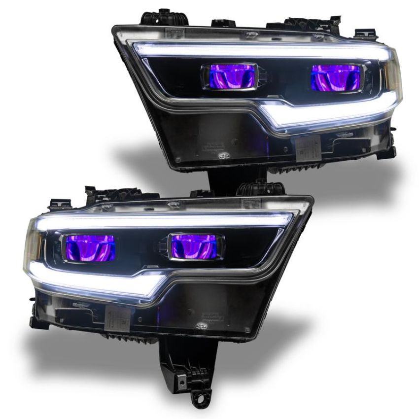 Oracle Lighting 1456-334 2019-2021 RAM 1500 ColorSHIFT(tm) RGB LED Projector Headlight Demon Eye Kit