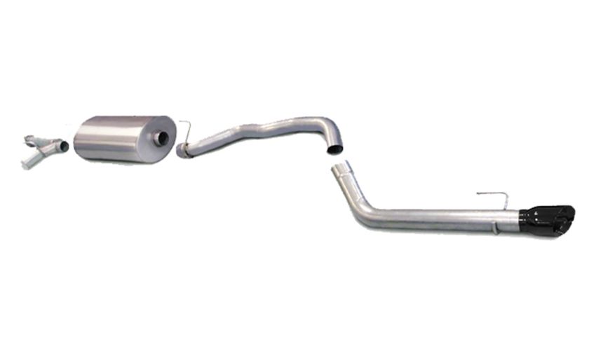 Corsa Performance 14573BLK 3.0in. Cat-Back Single Rear Exit with Single 4.0in. Black PVD Pro-Series Tip