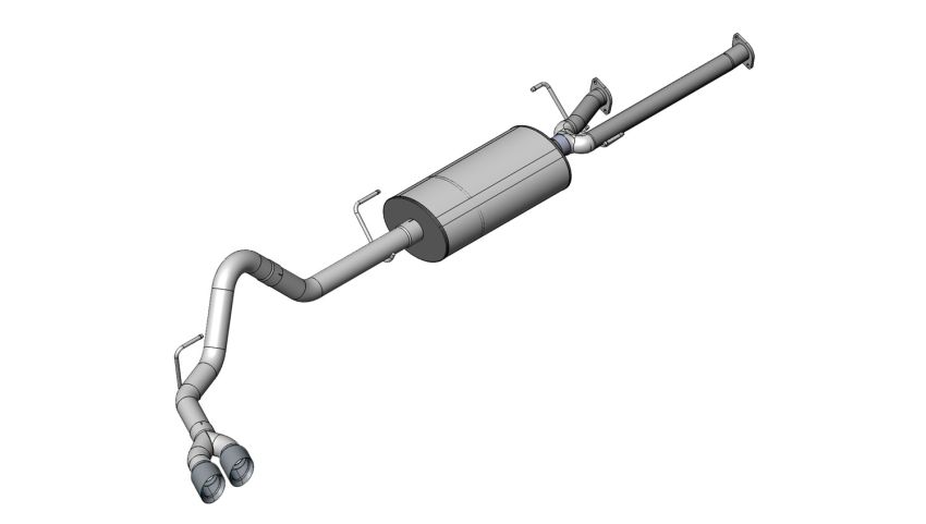 Corsa Performance 14577 3.0in. Cat-Back Single Side Exit with Twin 4.0in. Polished Pro-Series Tips
