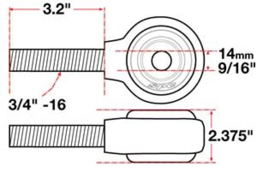 SPECIALTY PRODUCTS COMPANY 15734 XAXIS ROD END BALL JOINT