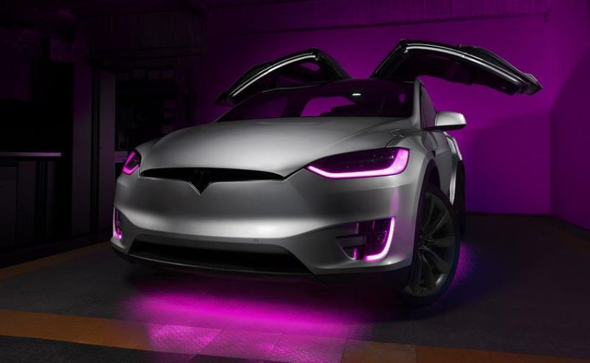 Oracle Lighting 1467-332 2016-2021 Tesla Model X ColorSHIFT(tm) Headlight & Fog Light DRL Upgrade Kit