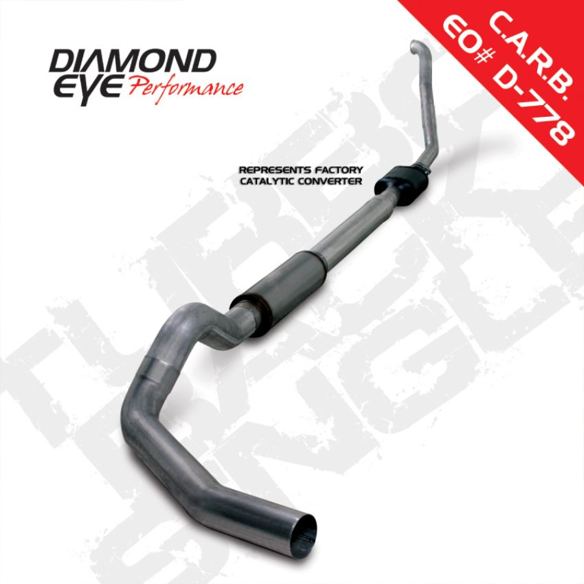Diamond Eye Performance K5314S Diamond Eye KIT 5in TB SGL SS: 94-97 FORD 7.3L F250/F350 PWRSTROKE NFS W/ CARB EQUIV STDS
