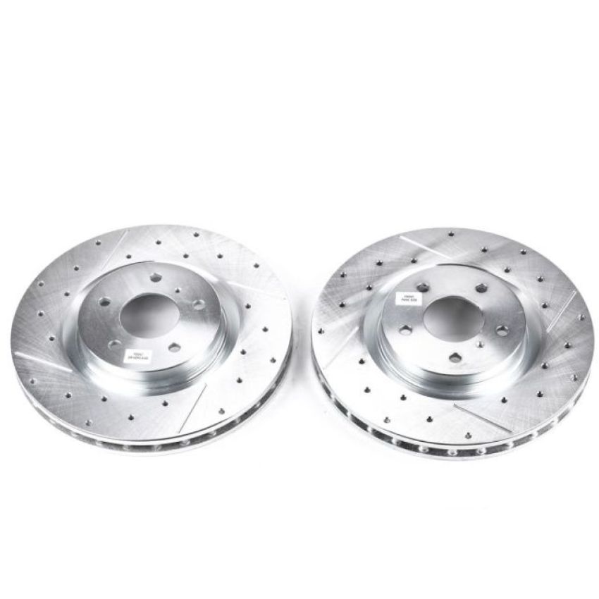 PowerStop JBR1107XPR PowerStop Evolution Performance Drilled, Slotted & Plated Brake Rotor Pair